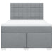 Pat box spring cu saltea, gri deschis, 140x190 cm, textil - WALTI WALTI