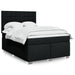 Pat box spring cu saltea, negru, 140x190 cm, textil - WALTI WALTI