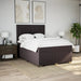 Pat box spring cu saltea, maro închis, 140x200 cm, textil - WALTI WALTI