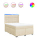 Pat box spring cu saltea, crem, 140x200 cm, textil - WALTI WALTI