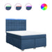 Pat box spring cu saltea, albastru, 140x200 cm, textil - WALTI WALTI
