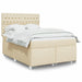 Pat box spring cu saltea, crem, 140x200 cm, textil - WALTI WALTI