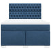 Pat box spring cu saltea, albastru, 140x200 cm, textil - WALTI WALTI