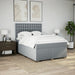 Pat box spring cu saltea, gri deschis, 140x190 cm, textil - WALTI WALTI