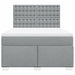 Pat box spring cu saltea, gri deschis, 140x190 cm, textil - WALTI WALTI
