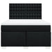 Pat box spring cu saltea, negru, 140x190 cm, textil - WALTI WALTI