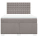 Pat box spring cu saltea, gri taupe, 140x200 cm, textil - WALTI WALTI