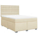 Pat box spring cu saltea, crem, 140x200 cm, textil - WALTI WALTI
