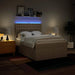 Pat box spring cu saltea, crem, 140x200 cm, textil - WALTI WALTI