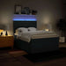 Pat box spring cu saltea, albastru, 140x200 cm, textil - WALTI WALTI