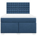 Pat box spring cu saltea, albastru, 140x200 cm, textil - WALTI WALTI