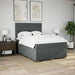 Pat box spring cu saltea, gri închis, 140x200 cm, textil - WALTI WALTI