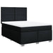 Pat box spring cu saltea, negru, 140x200 cm, textil - WALTI WALTI