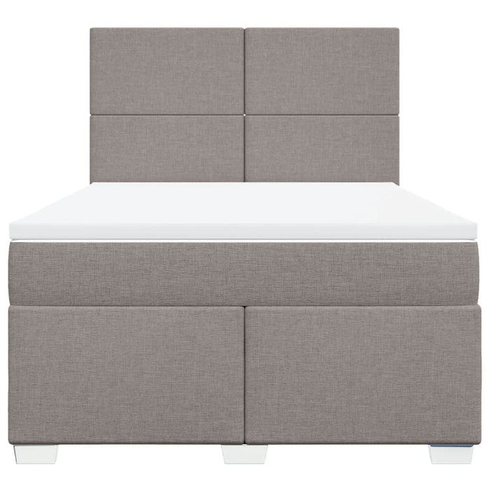 Pat continental cu saltea gri taupe 140x200 cm material textil - WALTI WALTI