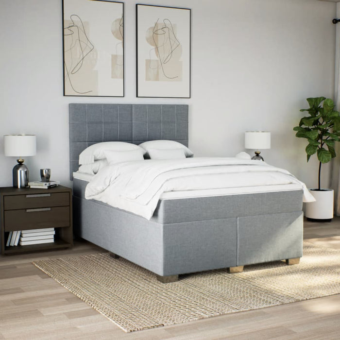 Pat continental, gri deschis, 140x200 cm, material textil - WALTI WALTI