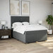 Pat box spring cu saltea, gri închis, 140x200 cm, textil - WALTI WALTI
