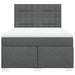 Pat box spring cu saltea, gri închis, 140x200 cm, textil - WALTI WALTI