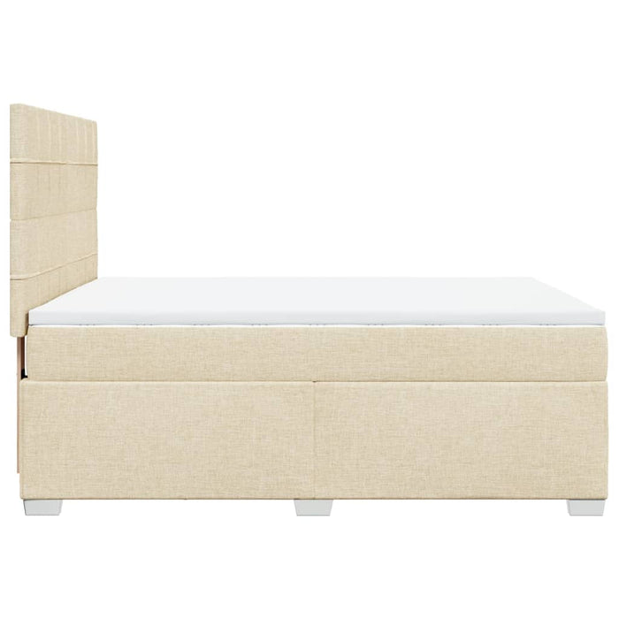 Pat continental cu saltea, crem, 140x200 cm, material textil - WALTI WALTI