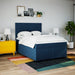 Pat continental cu saltea, albastru, 140x200cm, material textil - WALTI WALTI