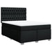 Pat box spring cu saltea, negru, 140x200 cm, textil - WALTI WALTI