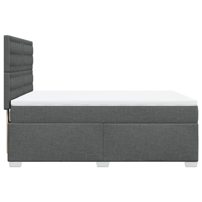 Pat box spring cu saltea, gri închis, 140x200 cm, textil - WALTI WALTI