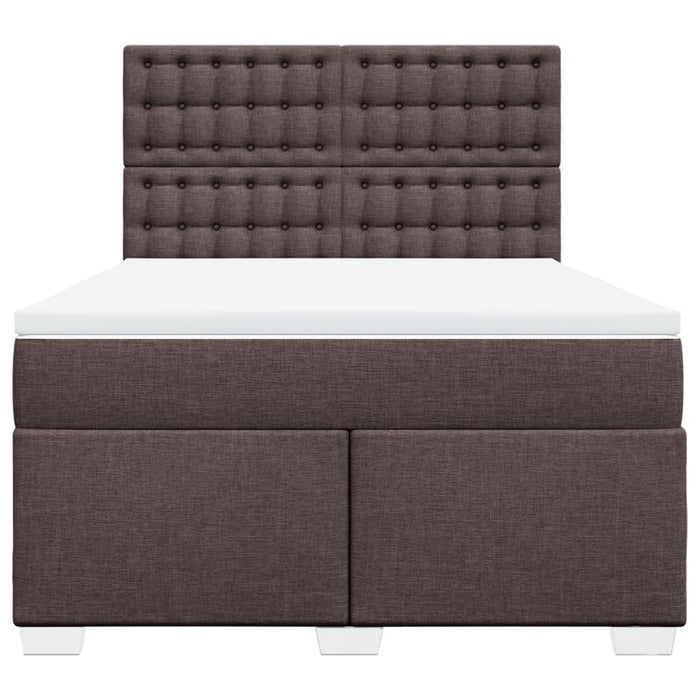 Pat continental cu saltea, maro închis, 140x200 cm, textil - WALTI WALTI
