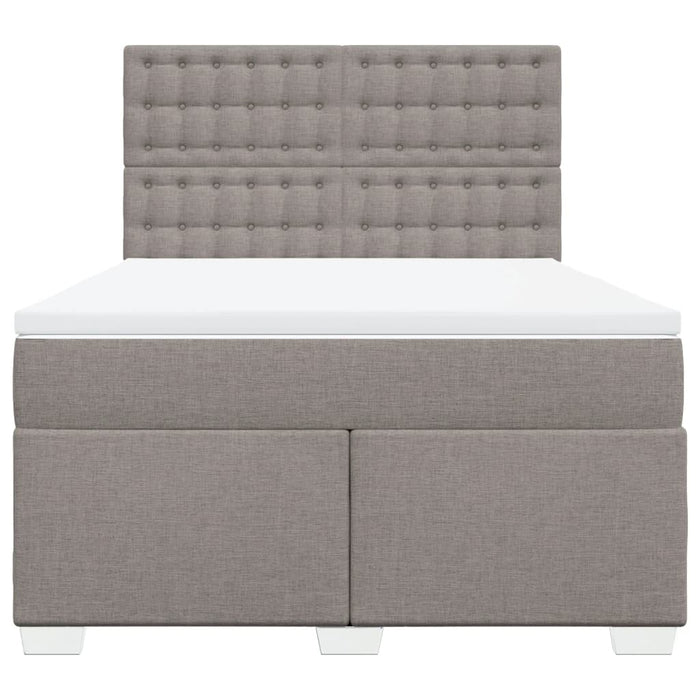 Pat continental cu saltea gri taupe 140x200 cm material textil WALTI