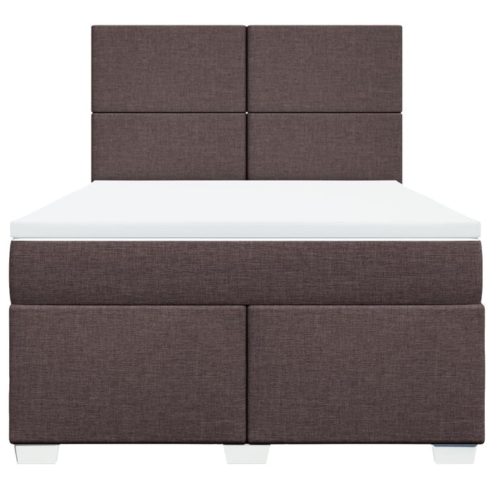 Pat box spring cu saltea, maro închis, 160x200 cm, textil - WALTI WALTI