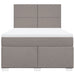 Pat box spring cu saltea, gri taupe, 160x200 cm material textil - WALTI WALTI