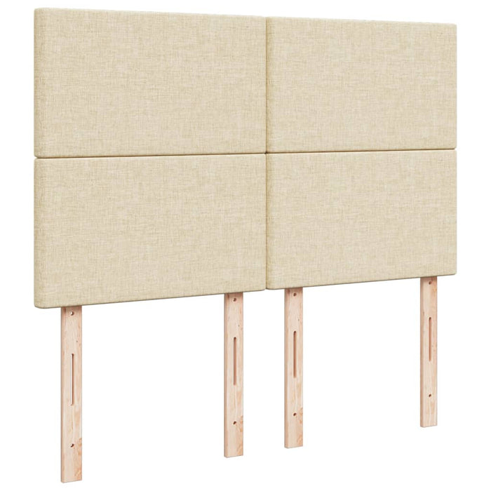 Pat box spring cu saltea, crem, 160x200 cm, material textil - WALTI WALTI