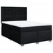 Pat box spring cu saltea, negru, 160x200 cm, textil - WALTI WALTI