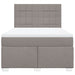Pat box spring cu saltea, gri taupe, 160x200 cm material textil - WALTI WALTI