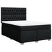 Pat box spring cu saltea, negru, 160x200 cm, textil - WALTI WALTI