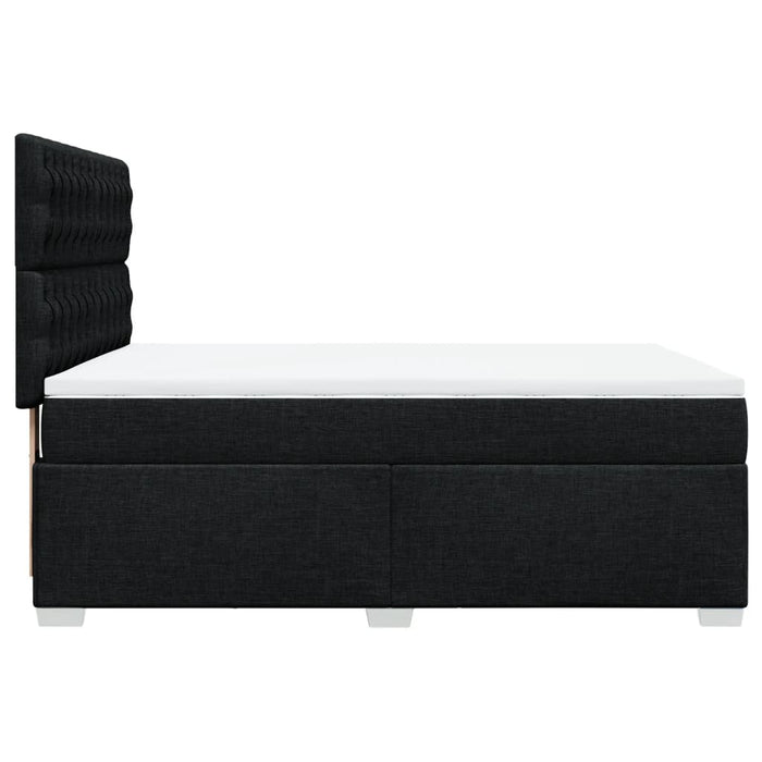 Pat box spring cu saltea, negru, 160x200 cm, textil - WALTI WALTI