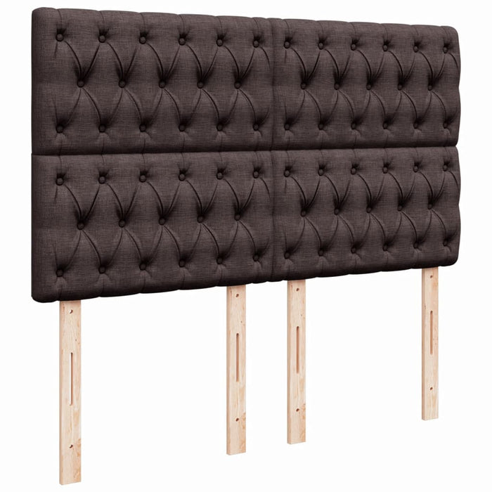Pat box spring cu saltea, maro închis, 160x200 cm, textil - WALTI WALTI