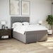 Pat box spring cu saltea, gri taupe, 160x200 cm material textil - WALTI WALTI