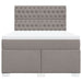 Pat box spring cu saltea, gri taupe, 160x200 cm material textil - WALTI WALTI