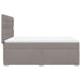 Pat box spring cu saltea, gri taupe, 160x200 cm material textil - WALTI WALTI