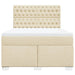 Pat box spring cu saltea, crem, 160x200 cm, material textil - WALTI WALTI