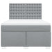 Pat continental cu saltea, gri deschis, 160x200 cm, textil - WALTI WALTI