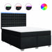 Pat box spring cu saltea, negru, 160x200 cm, textil - WALTI WALTI