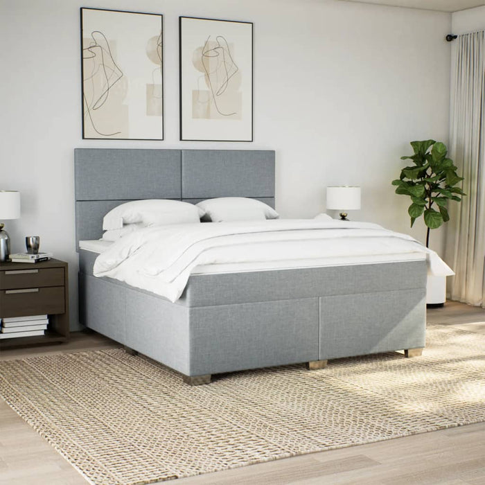 Pat continental, gri deschis, 180x200 cm, material textil - WALTI WALTI