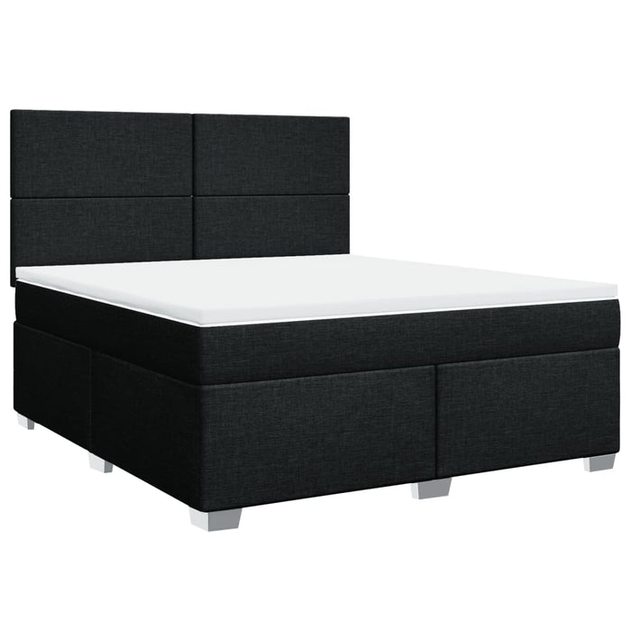 Pat box spring cu saltea, negru, 180x200 cm, catifea - WALTI WALTI