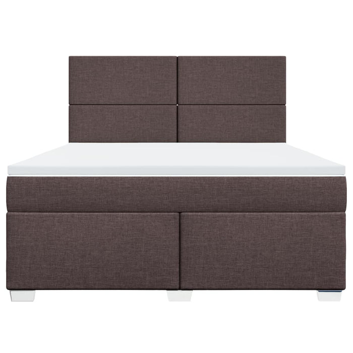 Pat continental cu saltea maro închis 180x200cm material textil - WALTI WALTI