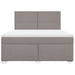 Pat continental cu saltea, gri taupe, 180x200 cm, textil - WALTI WALTI