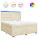 Pat continental cu saltea, crem, 180x200 cm, textil - WALTI WALTI