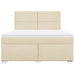 Pat continental cu saltea, crem, 180x200 cm, textil - WALTI WALTI