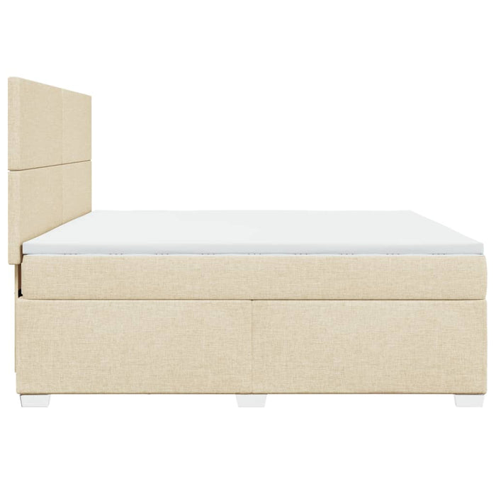 Pat continental cu saltea, crem, 180x200 cm, textil - WALTI WALTI