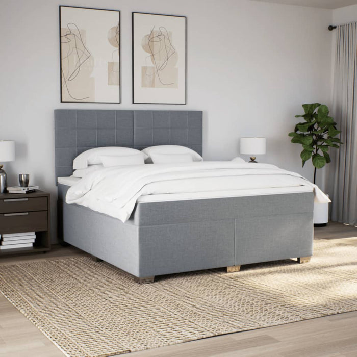 Pat continental, gri deschis, 180x200 cm, material textil - WALTI WALTI