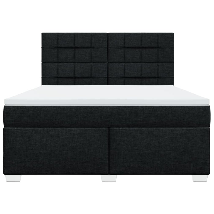 Pat box spring cu saltea, negru, 180x200 cm, catifea - WALTI WALTI